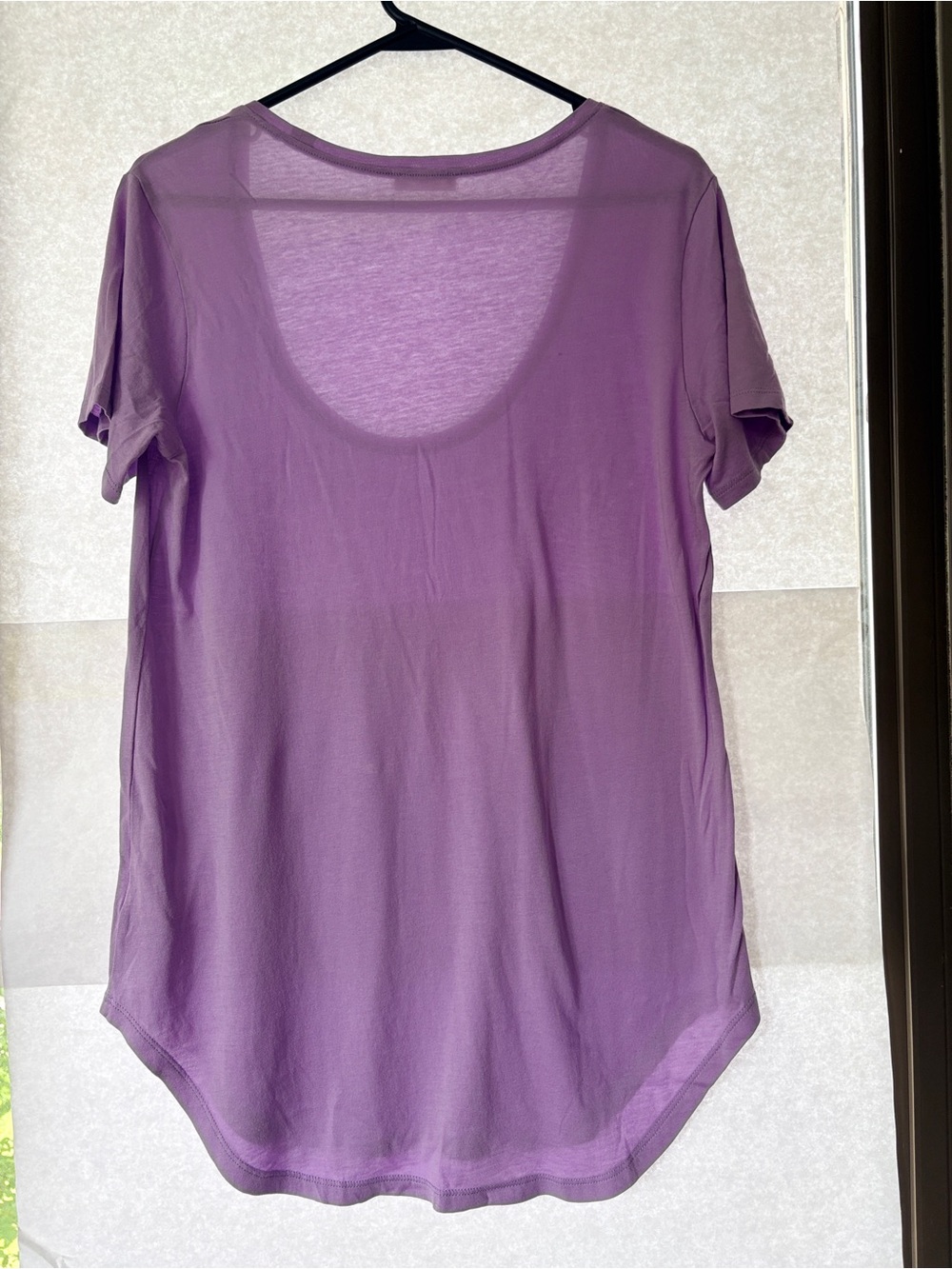 Tna from Aritzia Women's Purple Scoop-Neck Short Sleeve Top